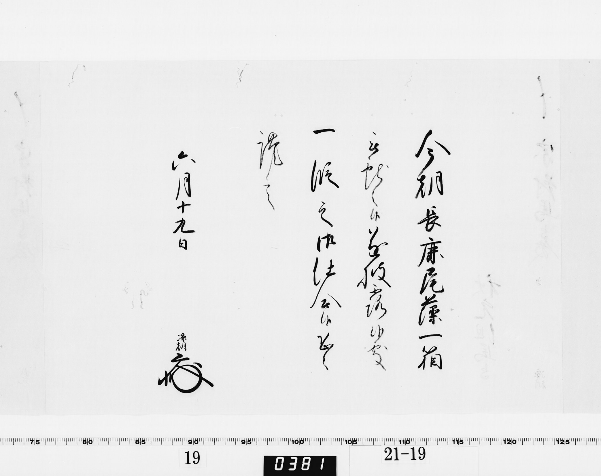 老中竪紙奉書の画像