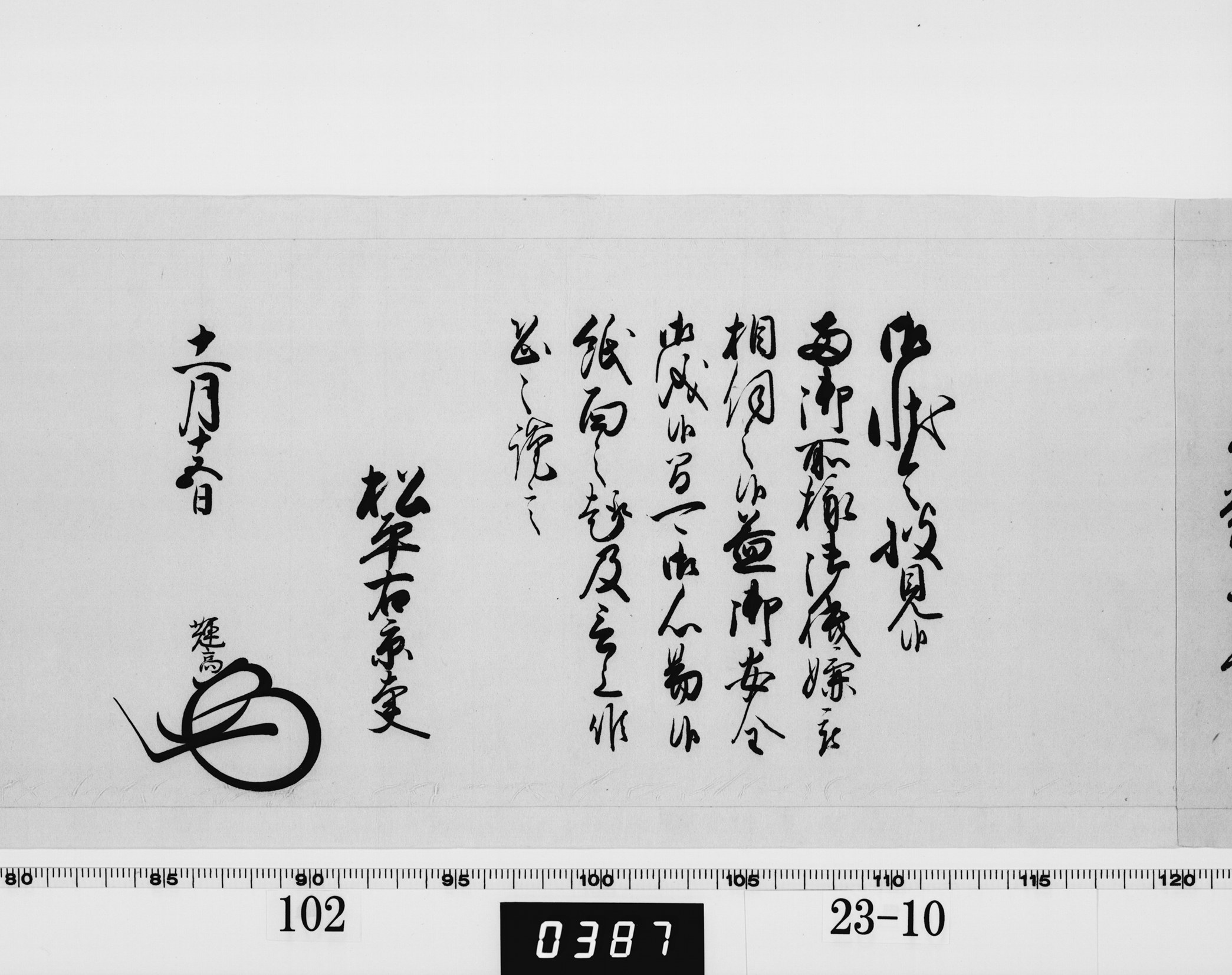 老中奉書(大御所付)の画像