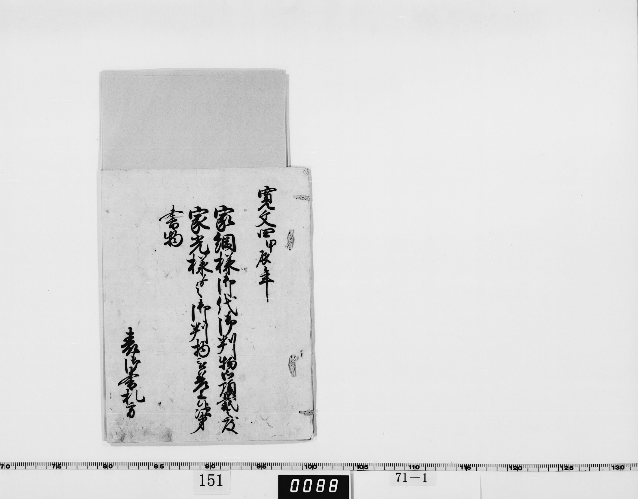 家綱様御代御判物御頂戴之度家光様ﾖﾘ之御判物被差上候次第書物の画像